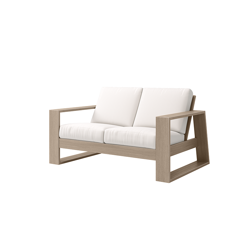 Novara Loveseat Outdoor Patio Aluminum Cushion Lounge Sofa