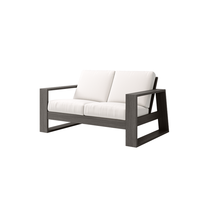 Novara Loveseat Outdoor Patio Aluminum Cushion Lounge Sofa