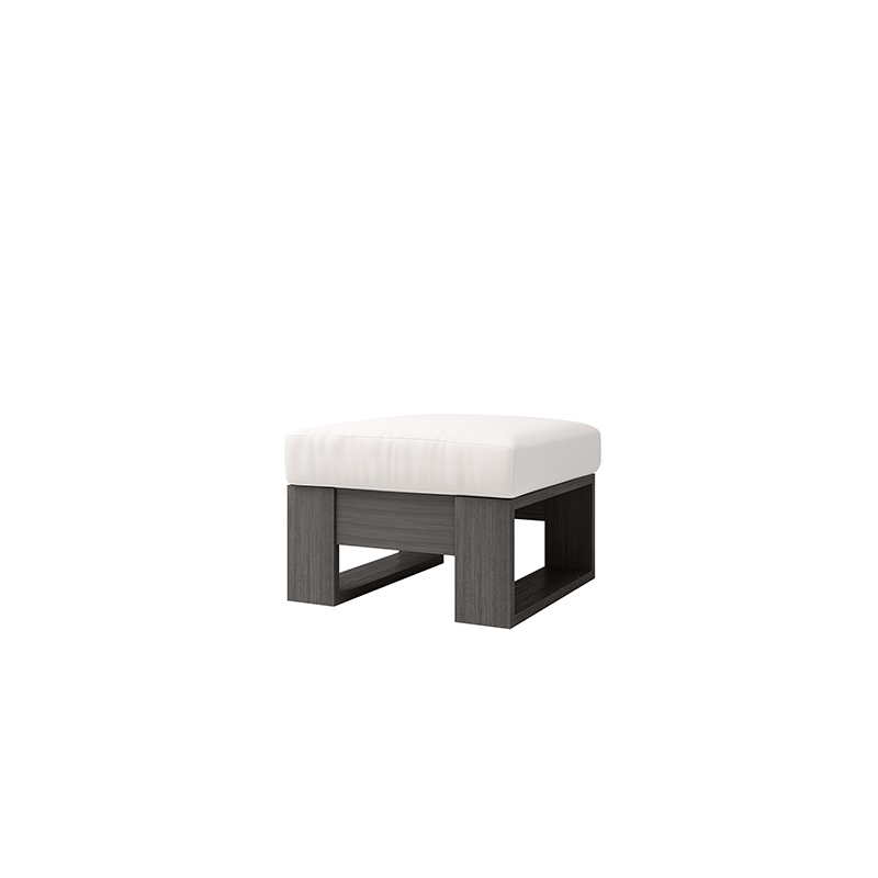 Novara Ottoman Outdoor Patio Aluminum Cushion Footrest Stool