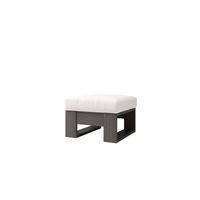 Novara Ottoman Outdoor Patio Aluminum Cushion Footrest Stool