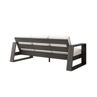 Novara Sofa Outdoor Patio Aluminum Cushion Lounge Couch