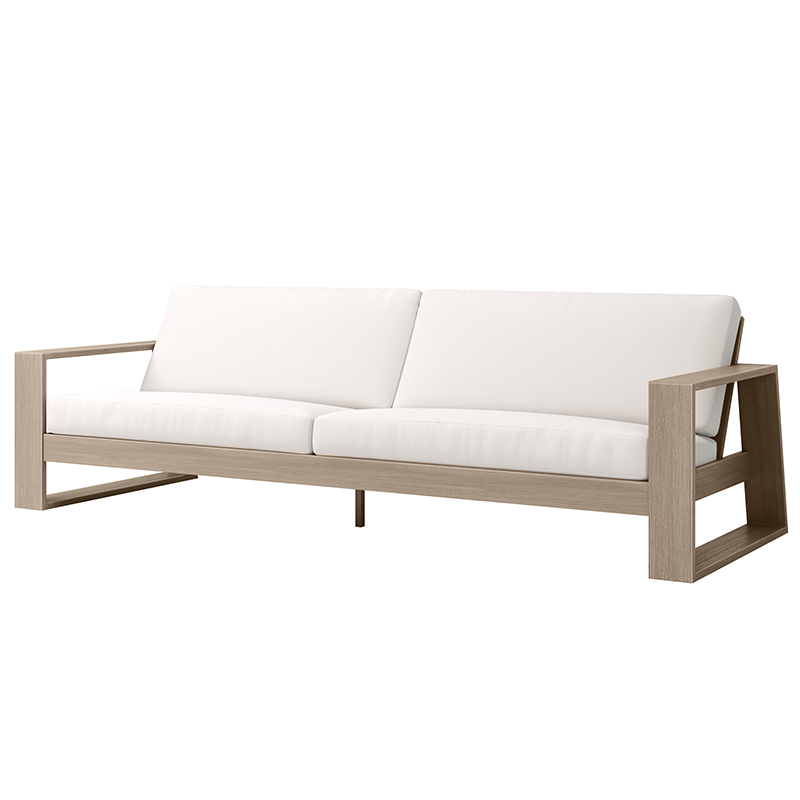 Novara XL Sofa Outdoor Patio Aluminum Cushion Lounge Couch