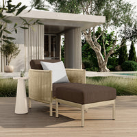 Orleans Ottoman Outdoor Patio Wicker Cushion Footrest Stool