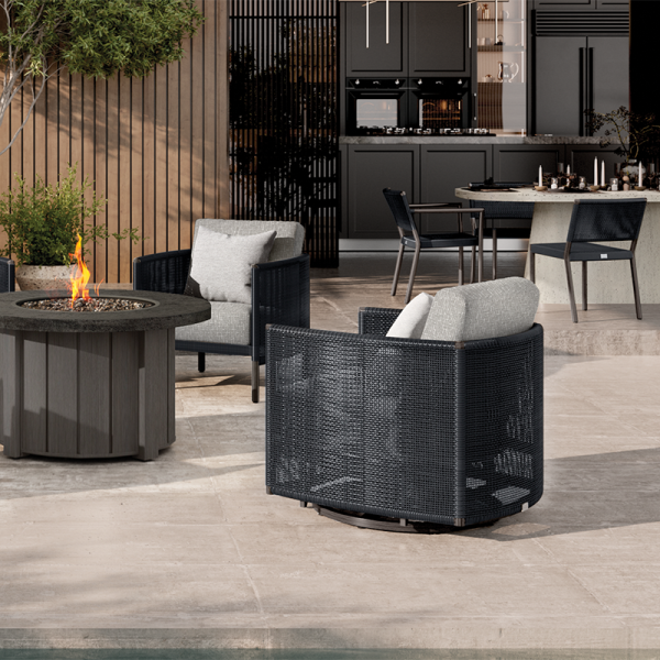 Orleans Club Swivel Glider Outdoor Patio Cushion Lounge Chair