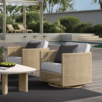Orleans Club Swivel Glider Outdoor Patio Cushion Lounge Chair