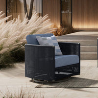 Orleans Club Swivel Glider Outdoor Patio Cushion Lounge Chair