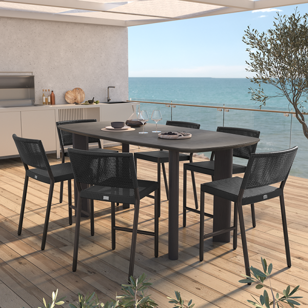 Orleans Counter Height Stool Outdoor Patio Stackable Bar Stool