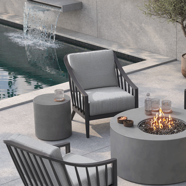 Palazzo Club Chair Outdoor Patio Aluminum Cushion Lounge Chair
