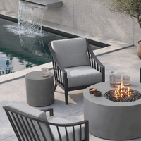 Palazzo Club Chair Outdoor Patio Aluminum Cushion Lounge Chair