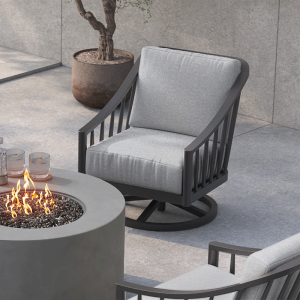 Palazzo Club Swivel Rocker Outdoor Patio Cushion Lounge Chair