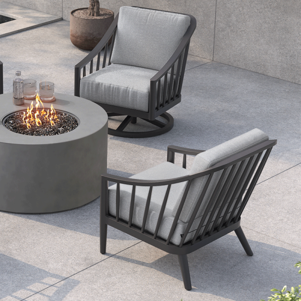 Palazzo Club Chair Outdoor Patio Aluminum Cushion Lounge Chair