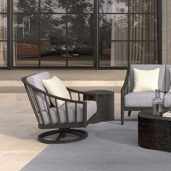 Palazzo Club Swivel Rocker Outdoor Patio Cushion Lounge Chair