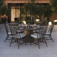 Palazzo Dining Side Chair Outdoor Patio Aluminum Cushion Chair