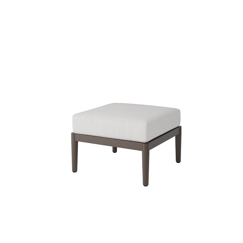 Palazzo Ottoman Outdoor Patio Aluminum Cushion Footrest Stool