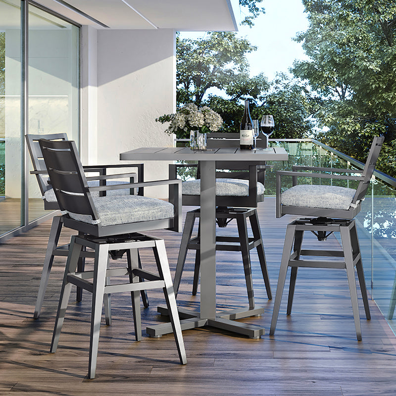 Palermo Swivel Barstool Outdoor Patio Aluminum Bar Chair
