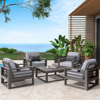 Palermo Club Chair Outdoor Patio Aluminum Cushion Lounge Chair