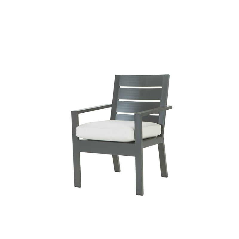 Palermo Dining Arm Chair Outdoor Patio Aluminum Cushion Chair