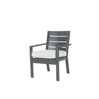 Palermo Dining Arm Chair Outdoor Patio Aluminum Cushion Chair