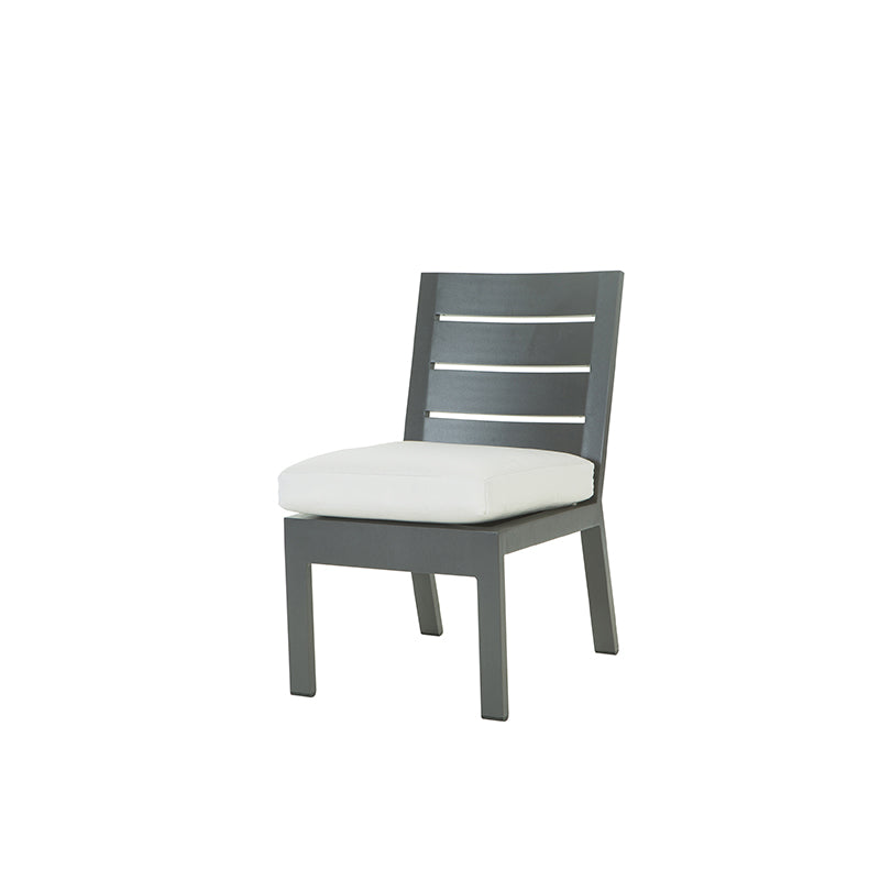 Palermo Dining Side Chair Outdoor Patio Aluminum Cushion Chair
