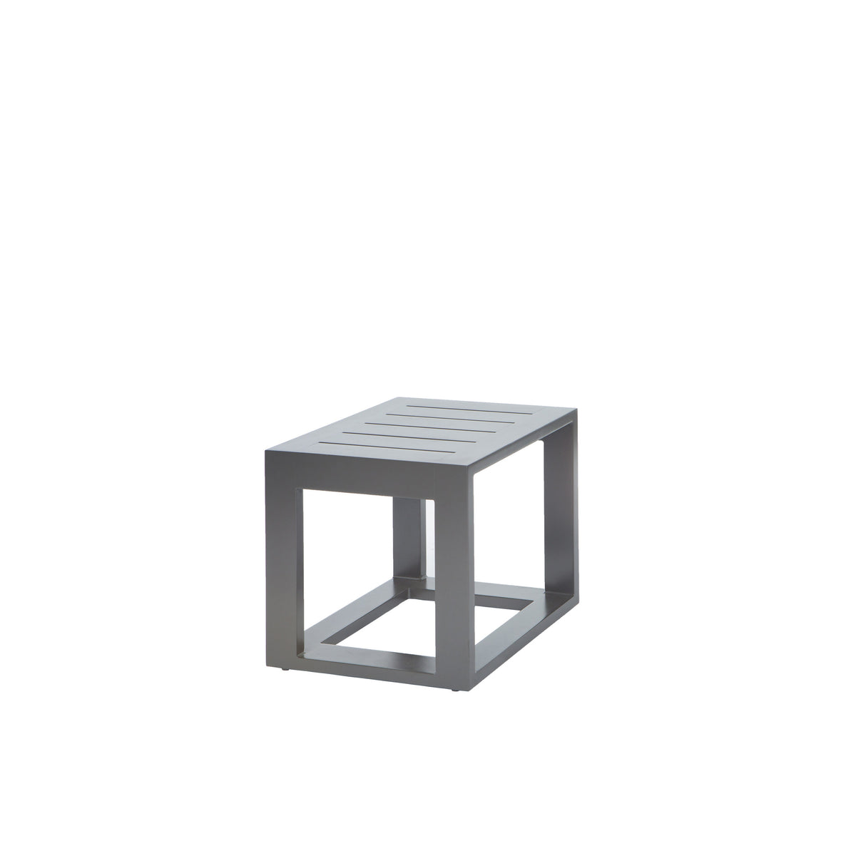 Palermo End Table Outdoor Patio Aluminum Slatted Side Table