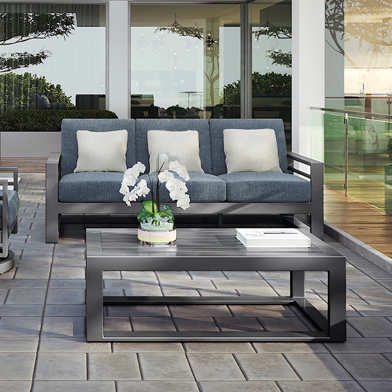 Palermo Coffee Table Outdoor Patio Aluminum Slatted Table