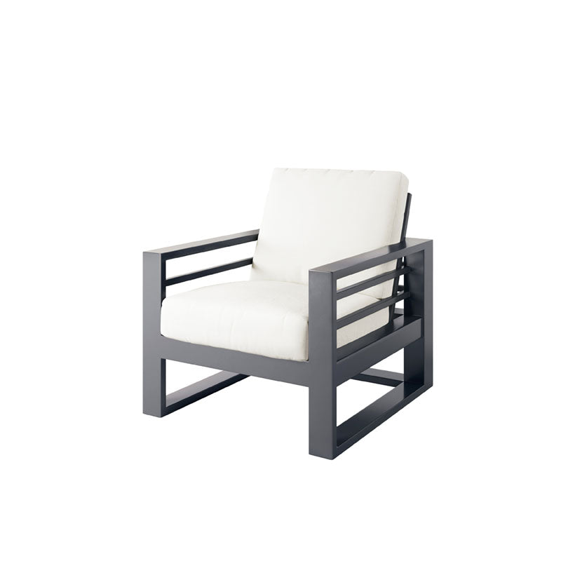 Palermo Club Chair Outdoor Patio Aluminum Cushion Lounge Chair