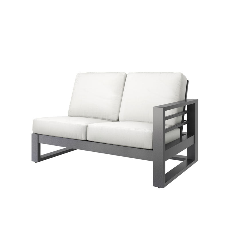 Palermo Left Arm Loveseat Section Outdoor Patio Modular Sofa