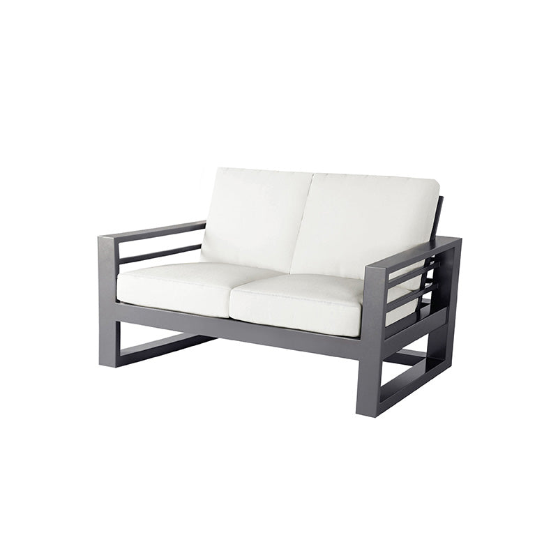 Palermo Loveseat Outdoor Patio Aluminum Cushion Lounge Sofa