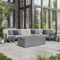 Palermo Left Arm Loveseat Section Outdoor Patio Modular Sofa