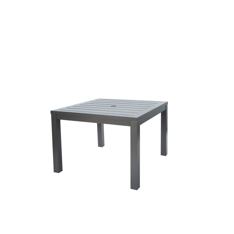 Palermo 43 Square Dining Table Outdoor Aluminum Patio Table Graphite