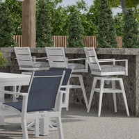 Palermo Swivel Barstool Outdoor Patio Aluminum Bar Chair