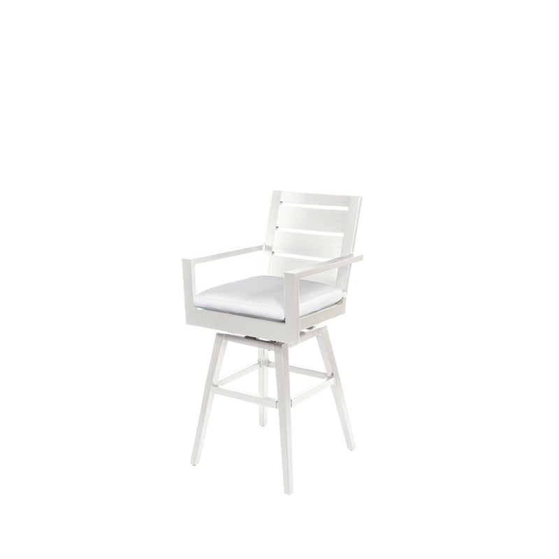 Palermo Swivel Barstool Outdoor Patio Aluminum Bar Chair