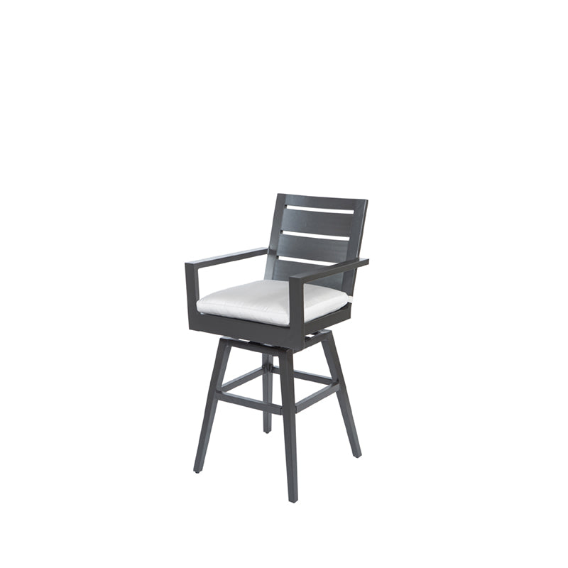 Palermo Swivel Barstool Outdoor Patio Aluminum Bar Chair
