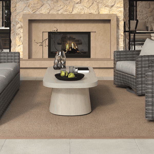Pompano Coffee Table Outdoor Patio Stone Look Lounge Table