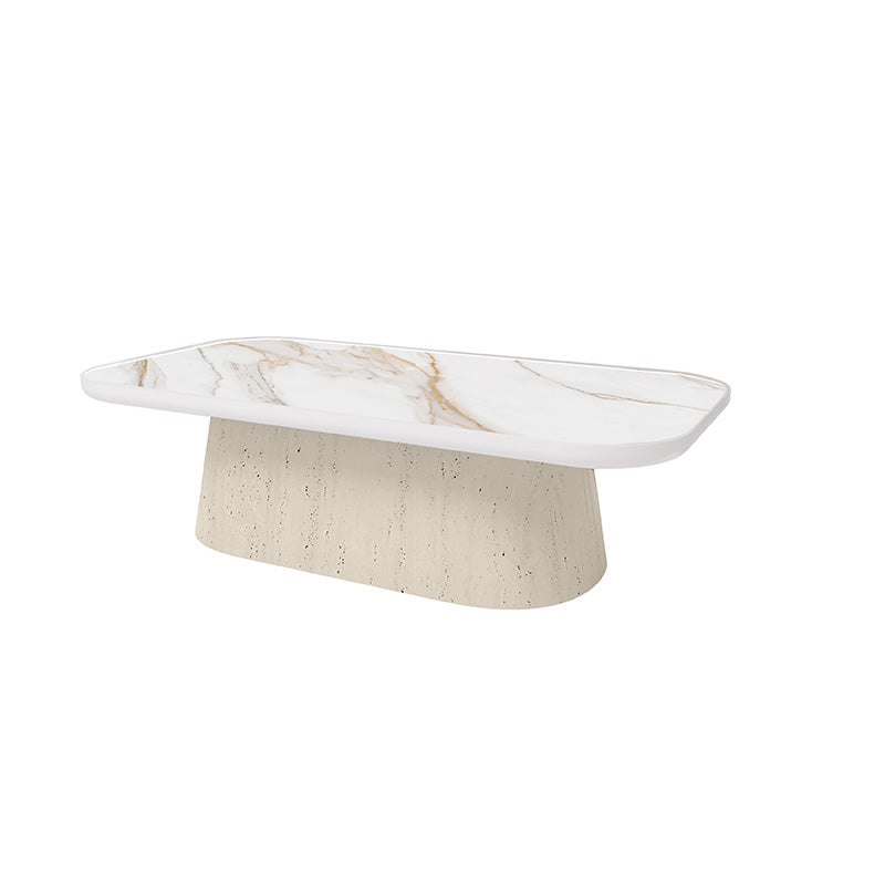 Pompano Aspen Coffee Table Outdoor Stone Top Patio Table
