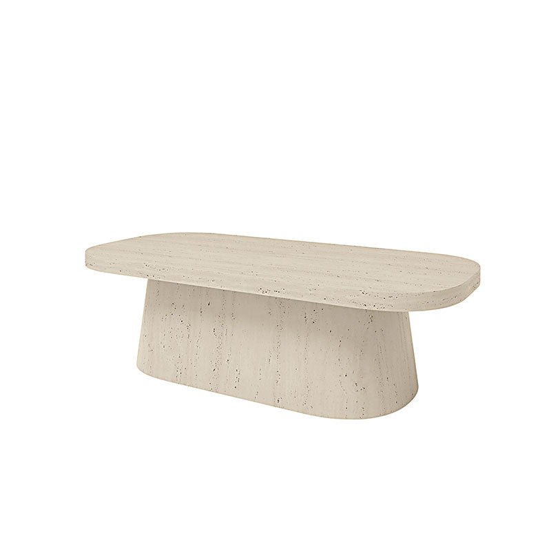 Pompano Coffee Table Outdoor Patio Stone Look Lounge Table