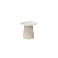 Pompano Aspen End Table Outdoor Stone Top Patio Side Table