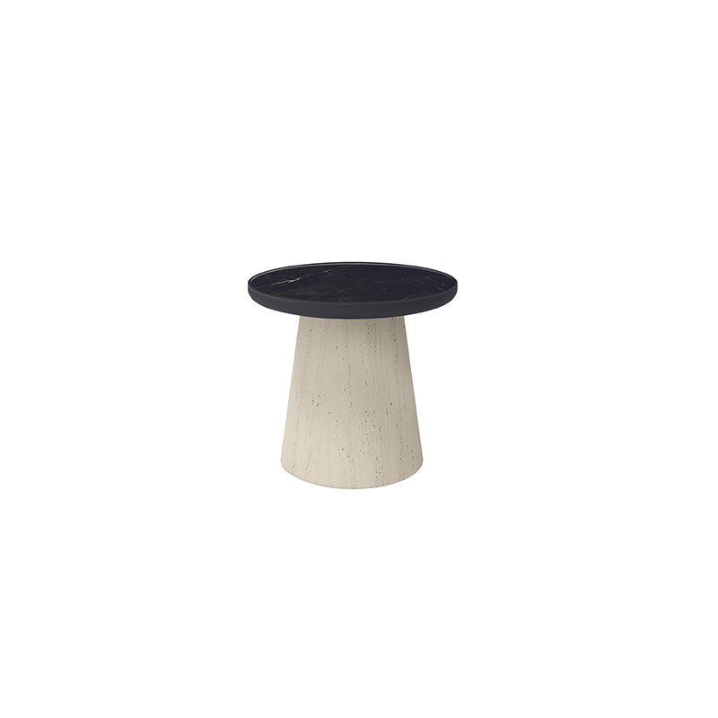Pompano Aspen End Table Outdoor Stone Top Patio Side Table