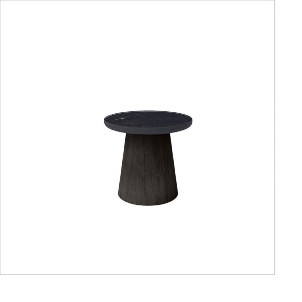 Pompano Aspen End Table Outdoor Stone Top Patio Side Table