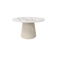 Pompano Aspen 54 Round Dining Table Outdoor Stone Top Patio