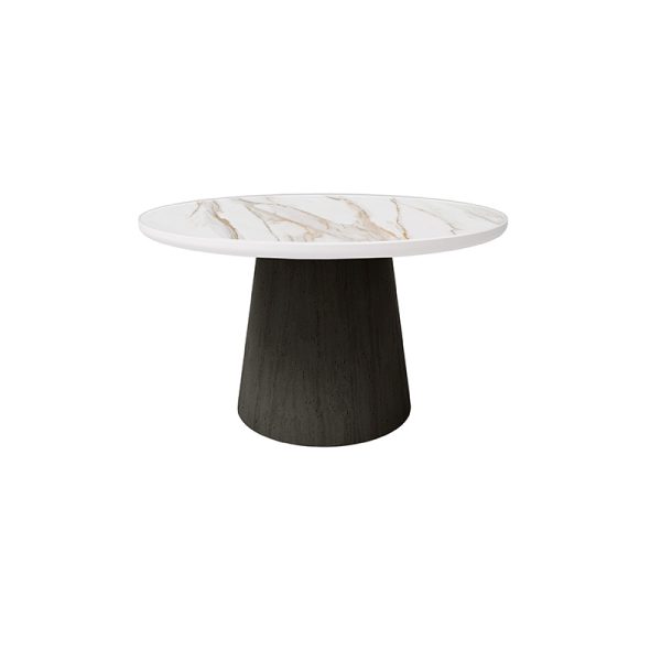Pompano Aspen 54 Round Dining Table Outdoor Stone Top Patio