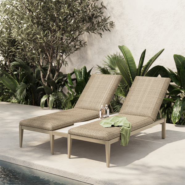 Siena Chaise Table Outdoor Patio Side Table Lounge Table
