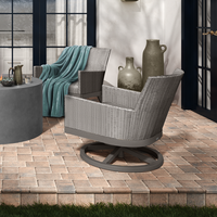 Siena Club Swivel Rocker Outdoor Patio Woven Lounge Chair