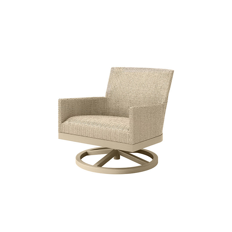 Siena Club Swivel Rocker Outdoor Patio Woven Lounge Chair