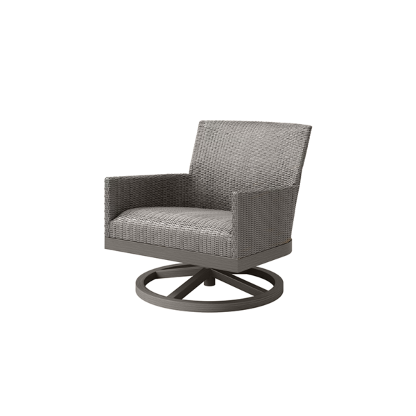Siena Club Swivel Rocker Outdoor Patio Woven Lounge Chair