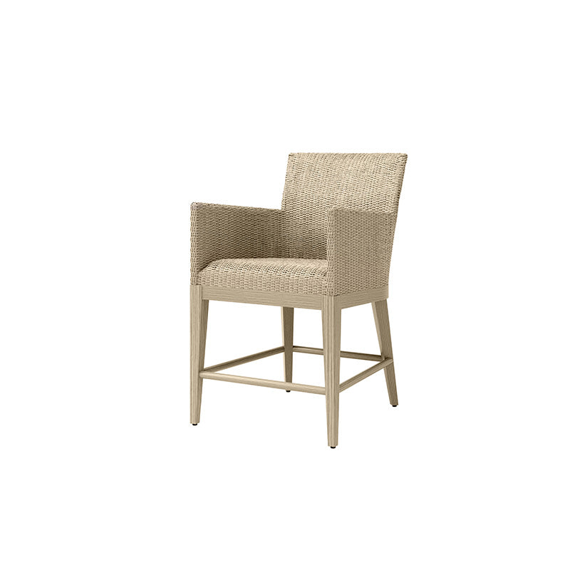 Siena Counter Height Stool with Arms Outdoor Patio Bar Stool