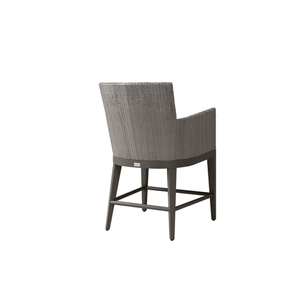Siena Counter Height Stool with Arms Outdoor Patio Bar Stool