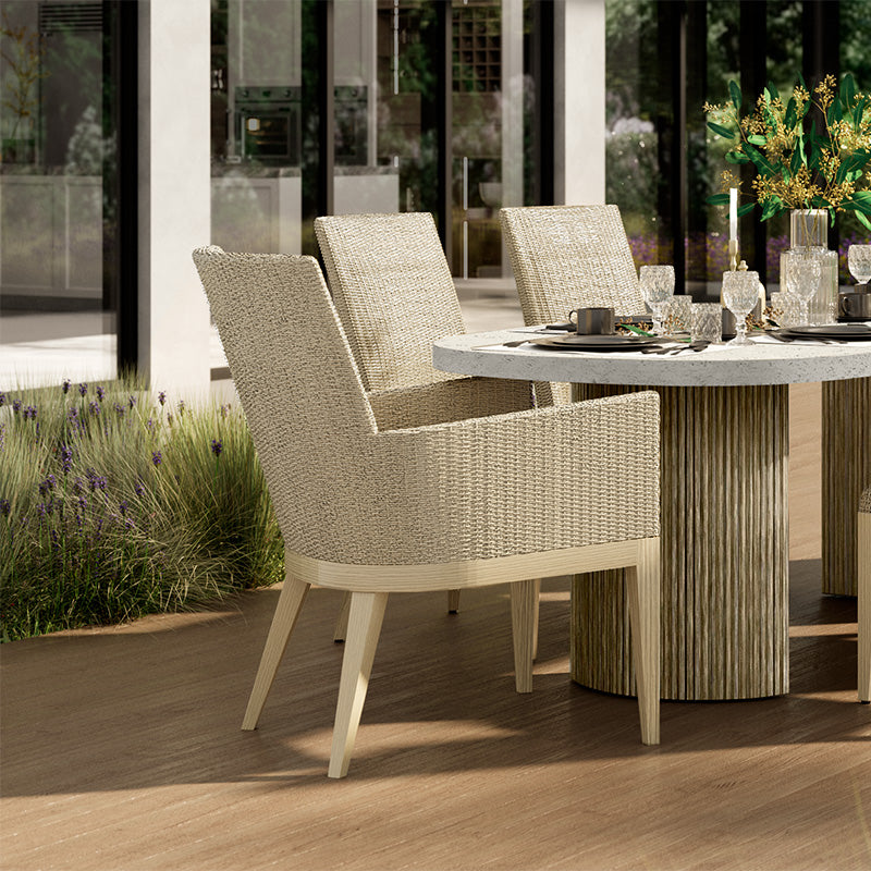Siena Dining Arm Chair Outdoor Patio Woven Quick Dry Chair