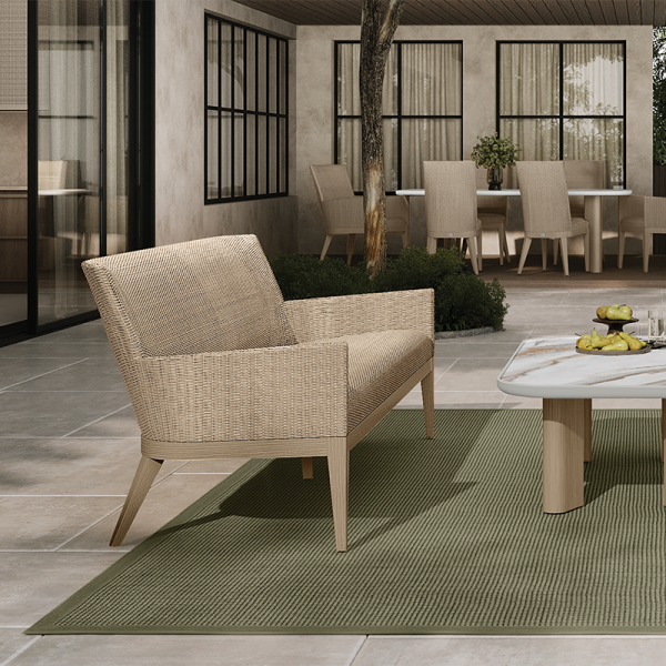 Siena Sofa Outdoor Patio Woven Quick Dry Lounge Couch