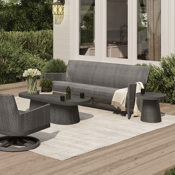 Siena Sofa Outdoor Patio Woven Quick Dry Lounge Couch